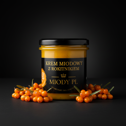 Krem miodowy z rokitnikiem - 430 g