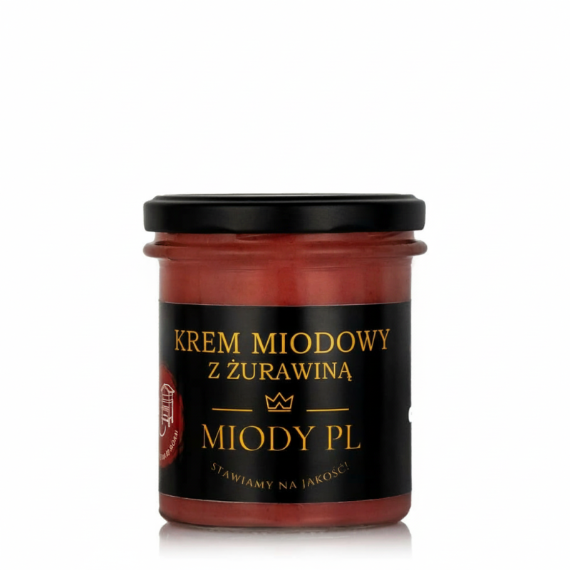 Krem miodowy z żurawiną - 430 g