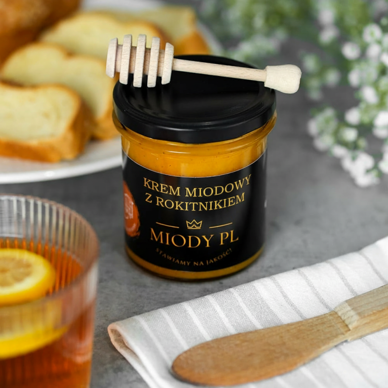Krem miodowy z rokitnikiem - 430 g