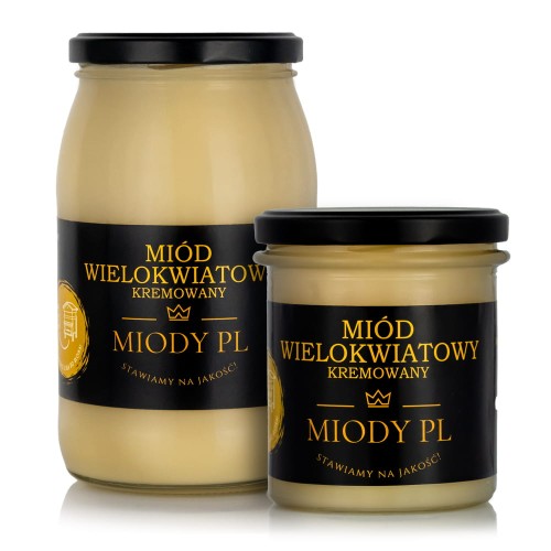 Miód wielokwiatowy kremowy - polski, niefiltrowany, zbiór 2025