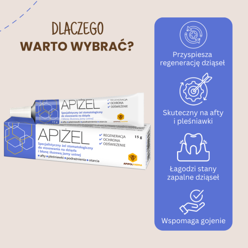 APIŻEL – naturalny żel stomatologiczny z propolisem na afty i dziąsła