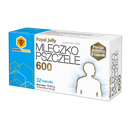 Royal Jelly 600 – Mleczko Pszczele liofilizowane 32 kapsułki
