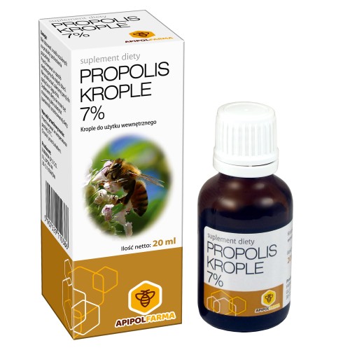 Propolis Krople 7% – naturalny propolis na odporność, 20 ml