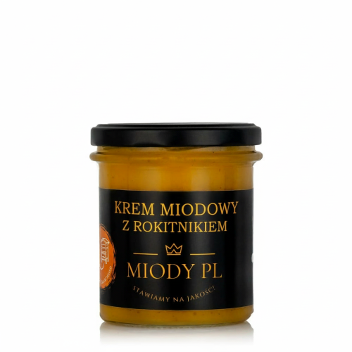 Krem miodowy z rokitnikiem - 430g - polski miód + rokitnik