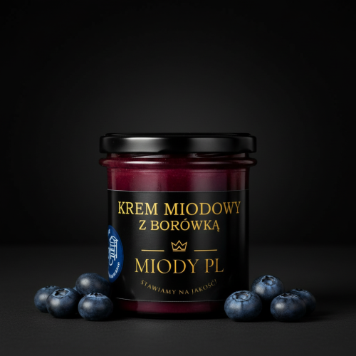 Krem miodowy z borówką - 430 g