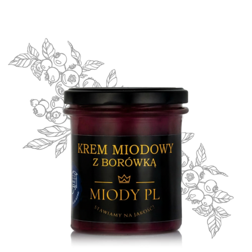 Krem miodowy z borówką - 430 g