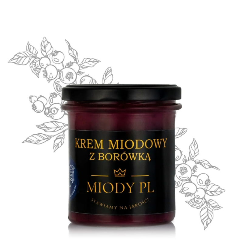 Krem miodowy z borówką - 430 g