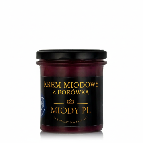 Krem miodowy z borówką - 430g - polski miód + borówka