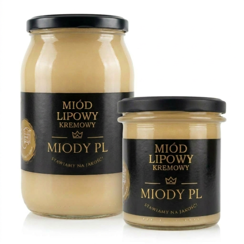Miód lipowy kremowy - polski,  niefiltrowany, zbiór 2025